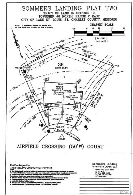 20 Airfield Crossing Court, Lake St Louis, MO 63367 - survey map / technical document