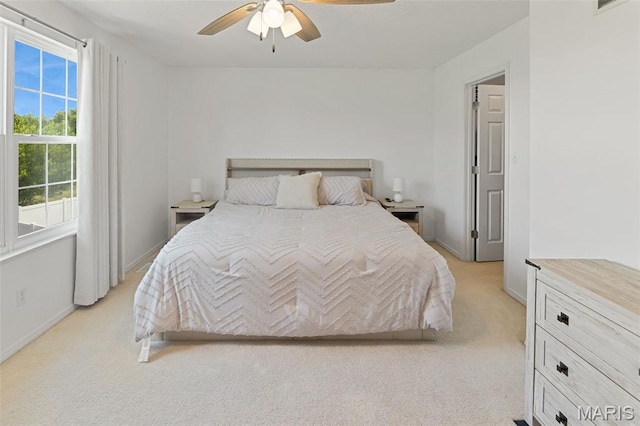 922 Benjamin Dr, Ofallon, IL 62269 - bedroom with light carpet and ceiling fan