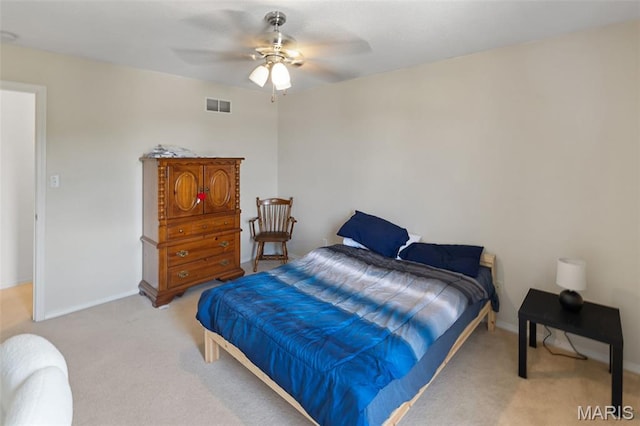 922 Benjamin Dr, Ofallon, IL 62269 - bedroom featuring light carpet and a ceiling fan