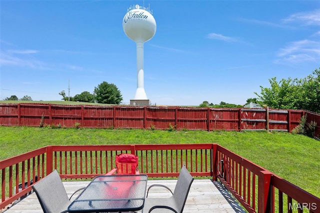 922 Benjamin Dr, Ofallon, IL 62269 - wooden deck featuring a fenced backyard