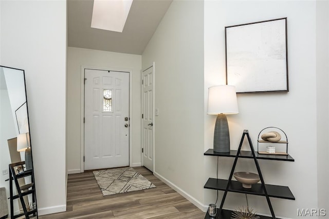 101 Archview Dr, Shiloh, IL 62221 - foyer entrance with wood finished floors and a skylight