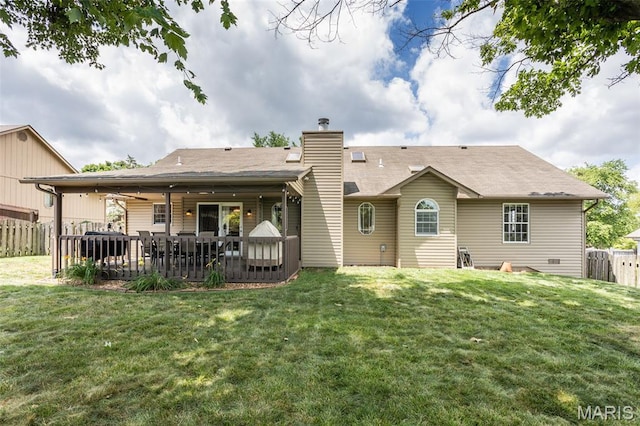 101 Archview Dr, Shiloh, IL 62221 - rear view of property featuring a chimney and roof with shingles