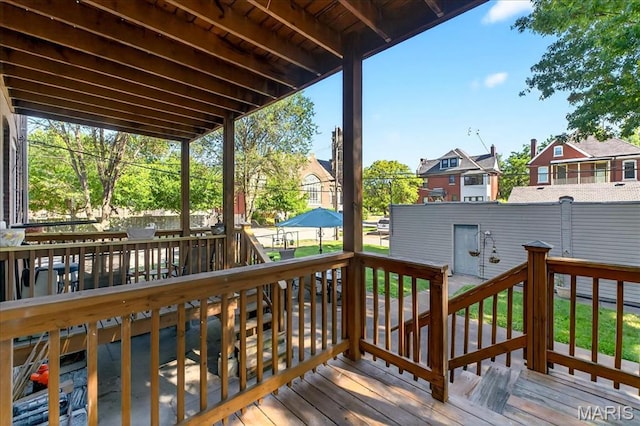 2057-2059 Ann Ave, Saint Louis, MO 63104 - wooden terrace with a residential view