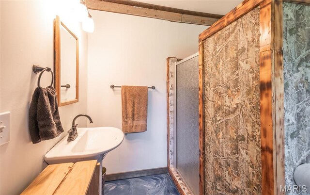 19612 State Route M, Edgar Springs, MO 65462 - bathroom featuring a stall shower and a sink