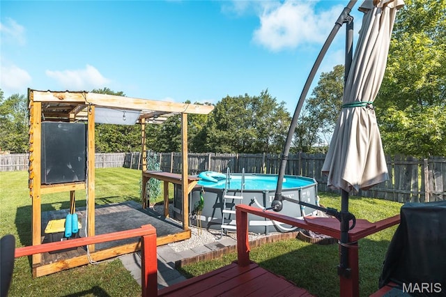 19612 State Route M, Edgar Springs, MO 65462 - wooden deck featuring a fenced backyard and grilling area