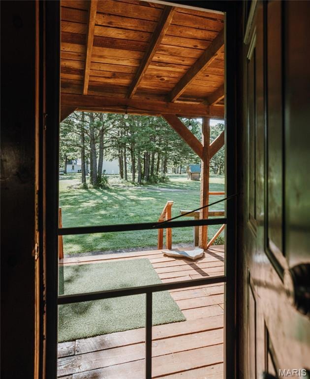 19612 State Route M, Edgar Springs, MO 65462 - doorway featuring wooden ceiling