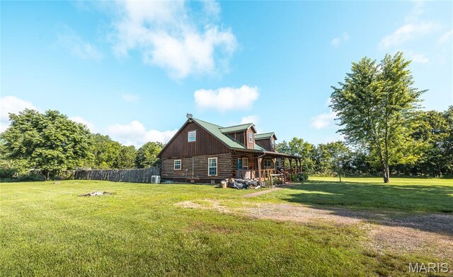 19612 State Route M, Edgar Springs, MO 65462 - view of property exterior featuring log siding and a porch