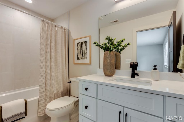 224 Oak Tree Dr, Webster Groves, MO 63119 - bathroom featuring vanity and shower / bath combo with shower curtain