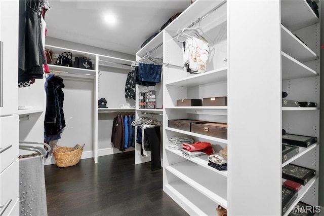 12429 Nicholas Ln, Saint Louis, MO 63131 - walk in closet featuring wood finished floors