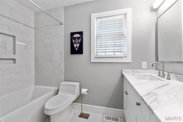 12429 Nicholas Ln, Saint Louis, MO 63131 - full bathroom featuring vanity and washtub / shower combination