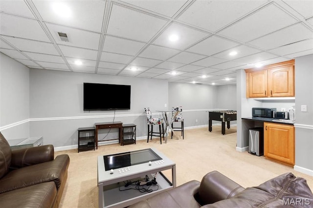 12429 Nicholas Ln, Saint Louis, MO 63131 - living room with light carpet and recessed lighting