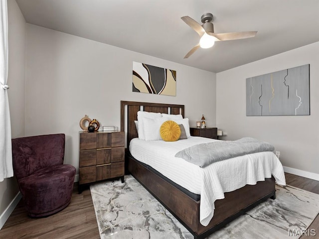 1201 Cheverly Ct, Saint Louis, MO 63146 - bedroom featuring wood finished floors and ceiling fan