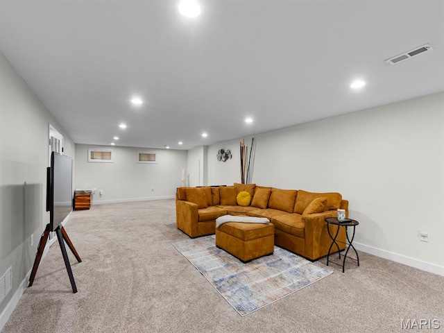 1201 Cheverly Ct, Saint Louis, MO 63146 - living area with light carpet and recessed lighting