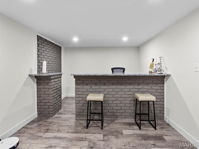 1201 Cheverly Ct, Saint Louis, MO 63146 - bar area with wood finished floors and recessed lighting