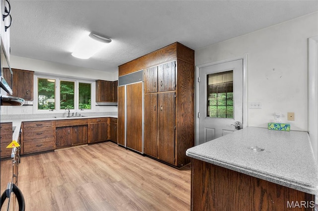 1938 State Highway Oo, Whitewater, MO 63785 - kitchen featuring light countertops, light wood-style floors, plenty of natural light, and a textured ceiling