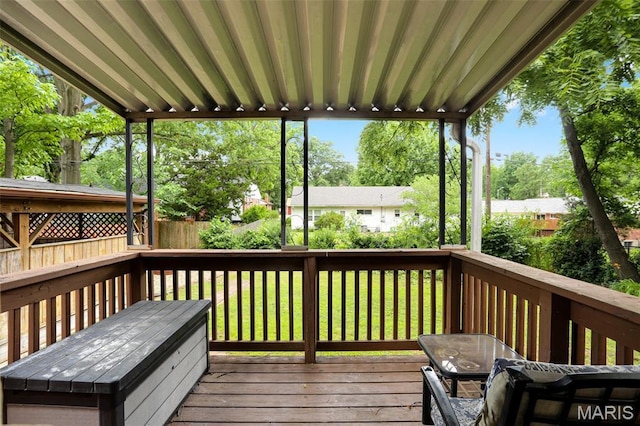 11380 Manchester Rd, Kirkwood, MO 63122 - deck featuring a fenced backyard