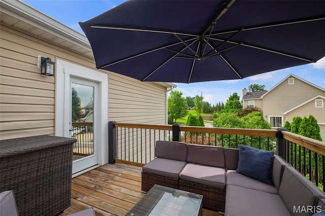 17108 Windsor Crest Blvd, Wildwood, MO 63038 - deck featuring outdoor lounge area