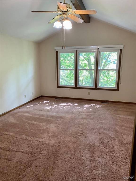 12020 Jacobson Ct, Saint Louis, MO 63044 - unfurnished room featuring a ceiling fan and carpet floors