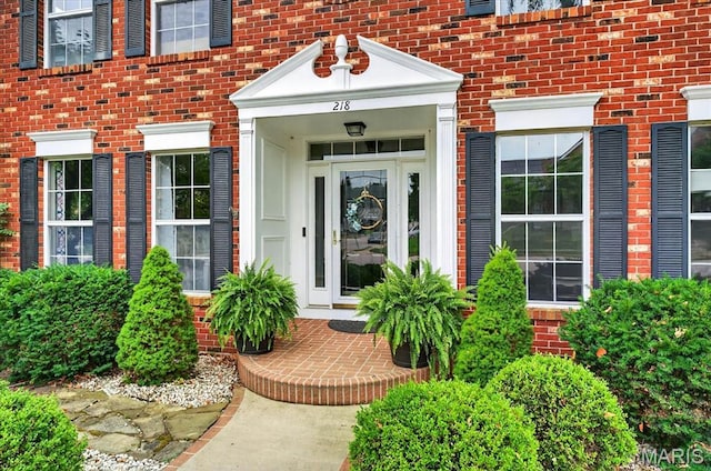 218 W Stonybrook Dr, Ofallon, IL 62269 - property entrance with brick siding