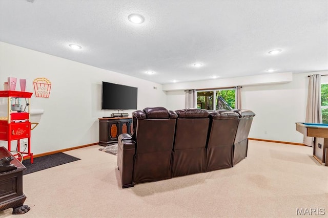 218 W Stonybrook Dr, Ofallon, IL 62269 - cinema room featuring carpet, plenty of natural light, and recessed lighting