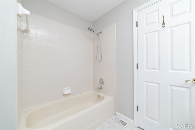 1632 Lake Knoll Dr Unit 1P, Lake St Louis, MO 63367 - bathroom featuring shower / tub combination and tile patterned flooring