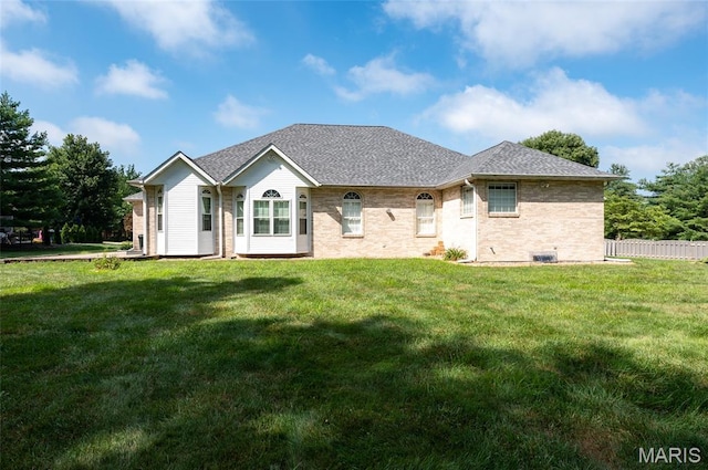 1805 Lincoln Knolls Dr, Edwardsville, IL 62025 - rear view of property featuring brick siding and a shingled roof