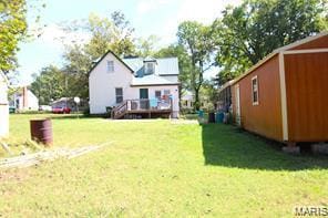 805 N Carleton, Farmington, MO 63640 - back of house featuring a yard and a wooden deck