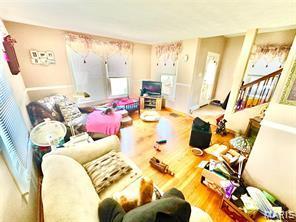805 N Carleton, Farmington, MO 63640 - living area featuring wood finished floors