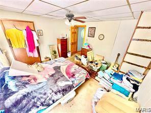 805 N Carleton, Farmington, MO 63640 - bedroom with a paneled ceiling and ceiling fan