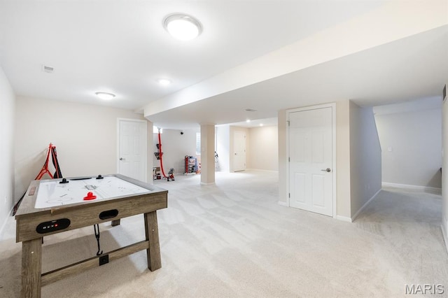 804 Cardiff Ct, Ofallon, IL 62269 - recreation room with light colored carpet and baseboards