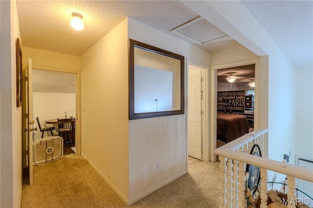 106 Red Bud Cir, Saint Robert, MO 65584 - hall with carpet floors and a textured ceiling