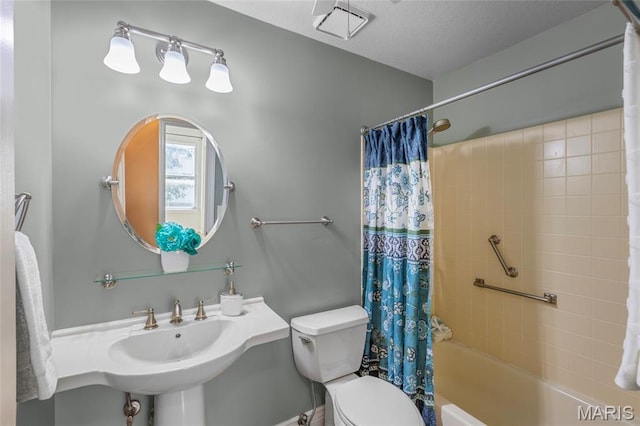 2028 During Dr, Arnold, MO 63010 - bathroom with toilet and shower / bathtub combination with curtain