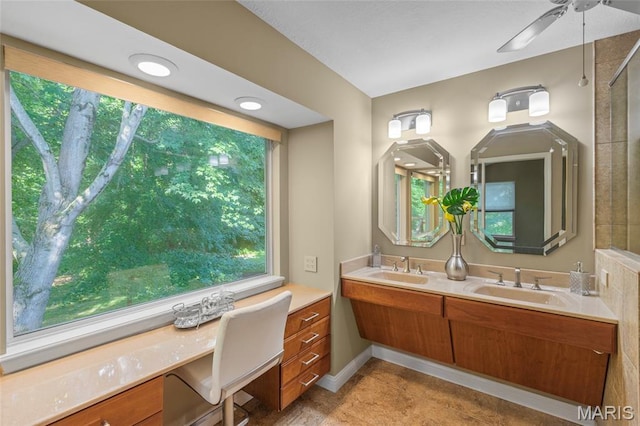 2028 During Dr, Arnold, MO 63010 - full bath featuring double vanity and ceiling fan
