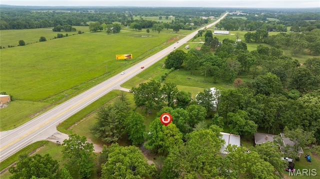 19954 Ironwood Ln, Lebanon, MO 65536 - aerial view of property's location featuring rural landscape and a tree filled landscape