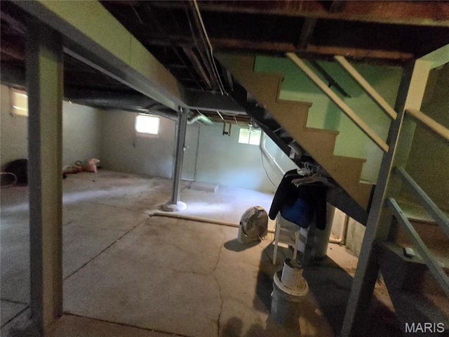 8108 Saint Charles Rock Rd, Saint Louis, MO 63114 - below grade area featuring stairway