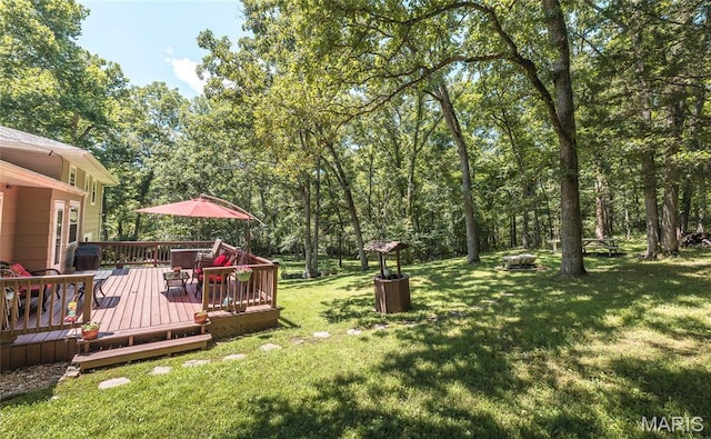 15550 US Highway 63, Rolla, MO 65401 - view of green lawn with a wooden deck