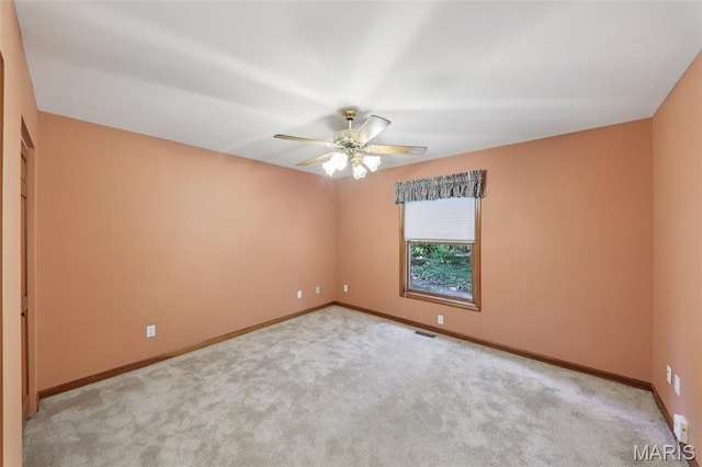 67 High Trails Dr, Eureka, MO 63025 - empty room with ceiling fan and carpet