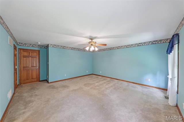 67 High Trails Dr, Eureka, MO 63025 - carpeted spare room featuring a ceiling fan and baseboards