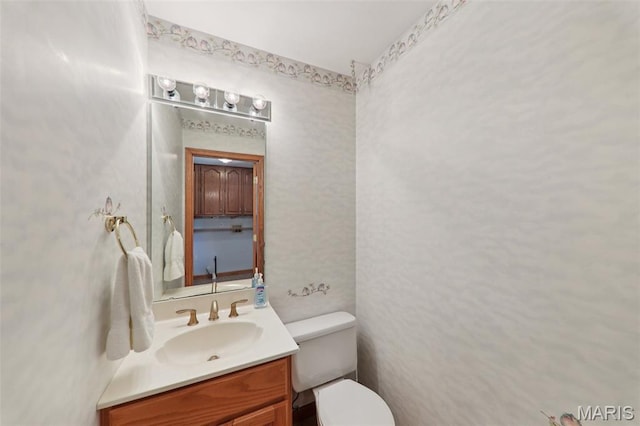67 High Trails Dr, Eureka, MO 63025 - half bath featuring vanity and toilet