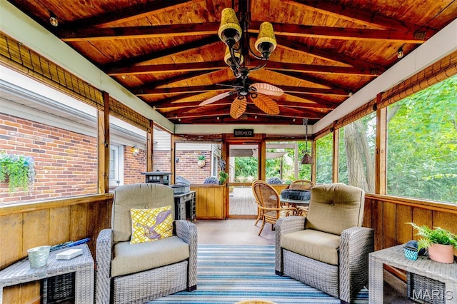 2211 Viewroyal Dr, Des Peres, MO 63131 - sunroom featuring ceiling fan