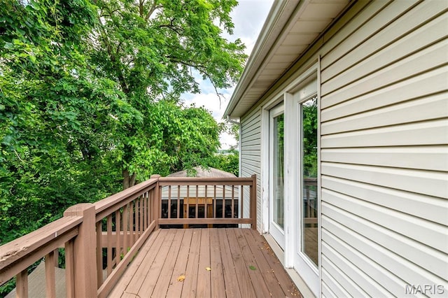 2211 Viewroyal Dr, Des Peres, MO 63131 - view of wooden deck