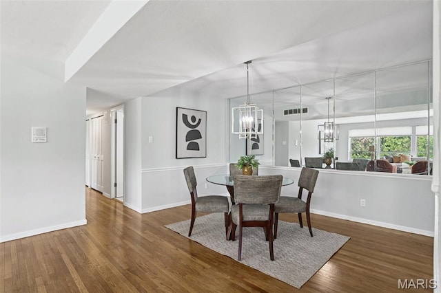 520 S Brentwood Blvd Unit 3A, Saint Louis, MO 63105 - dining room with a chandelier and wood finished floors