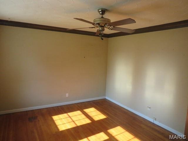 5129 Rapp Rd, Granite City, IL 62040 - spare room with ceiling fan and wood finished floors