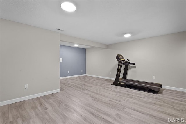 1016 Andra Dr, Maryville, IL 62062 - exercise area with wood finished floors