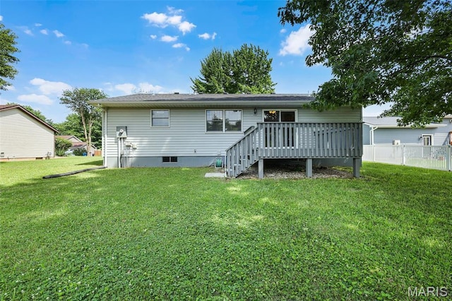 1016 Andra Dr, Maryville, IL 62062 - back of house with a wooden deck