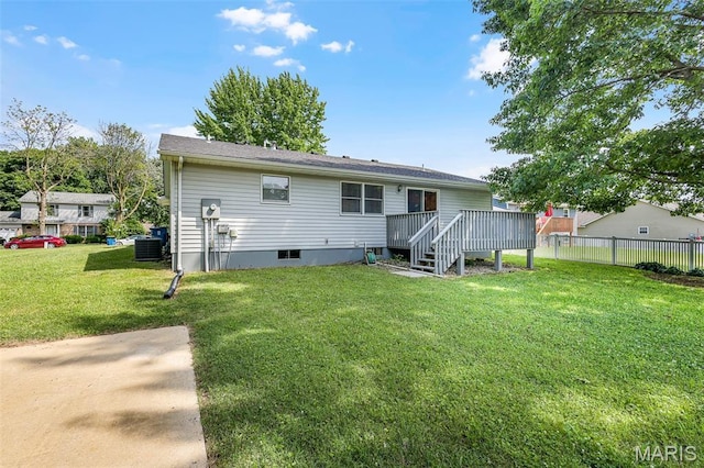 1016 Andra Dr, Maryville, IL 62062 - back of house with a deck