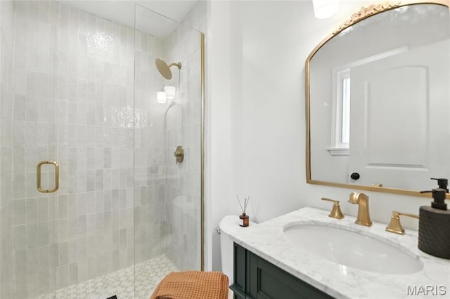 15282 Springrun Dr, Chesterfield, MO 63017 - full bathroom featuring vanity and a shower stall