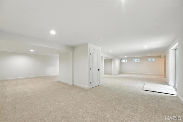 15282 Springrun Dr, Chesterfield, MO 63017 - below grade area with light carpet and recessed lighting