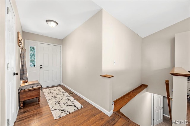 182 Cherrywood Parc Dr, Ofallon, MO 63368 - foyer featuring baseboards and wood finished floors