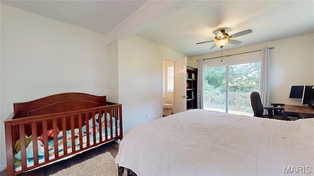224 Lucinda Dr, Fairview Heights, IL 62208 - bedroom with wood finished floors and a ceiling fan